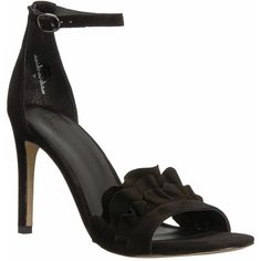 Joie Women's Black Abigail Ruffled Suede High Heel Sandal The Ideal Party Shoe, The Abigail Features A Delicate Tie Ankle Strap, A So Pretty Heel, And Frothy Petal Appliques. Ready To Carry You Through Holiday Parties, Wedding Season, And Back Again. Open Toe. Suede Construction. Ruffled Vamp. Ankle Strap With Buckle Closure. Stiletto Heel. Approx. 3.75" Heel. Suede Upper And Sole. Color: Pink Size 41(Us 10-10.5) New In Box Evening Sandals With Ruffles For Spring, Chic Open Toe Sandals With Ruffles, Evening Heels With Ruffles And Ankle Strap, Spring Evening Sandals With Ruffles, Ruffled Ankle Strap Heels For Evening, Elegant Summer Sandals With Ruffles, Ruffled Sandals For Spring Evenings, Chic Ruffled Sandals For Party, Spring Evening Ruffle Sandals