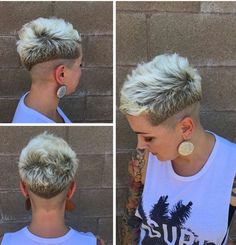 Shaved Hairstyles For Women, Shaved Hairstyles, Shaved Hair Cuts, Short Haircut Styles, Short Sassy Hair, Pixie Styles, Sassy Hair, Very Short Hair