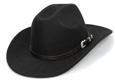 PRICES MAY VARY. Unisex Felt Fedoras Hat is made of Premium Quality felt,soft to touch and breathable, skin-friendly, comfortable for all day wear . Western Cowboy Hat is design for most women and men,Hat circumference is 56-58cm/22-22.8"; Brim Width: 7cm/2.75"; Hat Height: 11cm/4.4". Chin strap with drawstring closure to ensure this awesome cowboy hat tight fit. This Classic Cowboy Hat feature with a vintage belt,great for dress up and costume fun.Classic Cowboy Style, suitable for paired with Western Cowboy Hats, Man Hat, Felt Fedora, Cowboy Style, Hat For Man, Western Hats, Cowgirl Hats, Vintage Belts, Western Cowboy