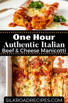 one hour authentic italian beef and cheese manicotti is an easy, delicious appetizer