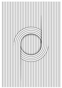 the letter g is made up of thin lines, and it appears to be black and white