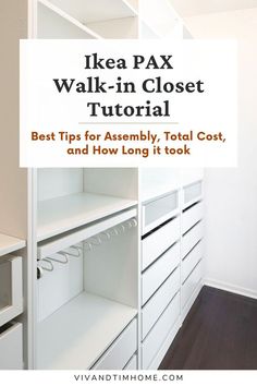 White Ikea PAX wardrobe system in a small walk in closet Pax Wardrobe Ideas, Dream Walk In Closet, Master Walk In Closet, Ikea Closet System, Closet Design Plans, Narrow Closet, Organizing Walk In Closet