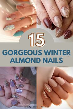 Winter Almond Nails