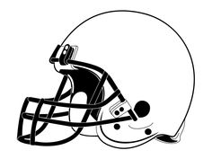 a black and white football helmet with the word's name on it, as well as