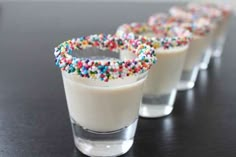 cake martini recipe with sprinkles in glasses