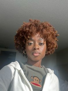 Big Chop Dyed Hair, Auburn 4c Hair, Honey Blonde Twa, 4c Short Haircut, Honey Brown 4c Hair, Ginger Natural Hair Black Women, Short Curly Haircuts Natural Black Women, Afro Shapes, Dark Blonde Curly Hair