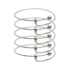 Quantity: 50 pieces per lot Material: Stainless Steel Color: Dark Silver Tone Nature color of solid stainless steel Dimension: -Wire Thickness - About 1.6 mm diameter *Ball Closure : 7mm diameter ball with more screwing cycles to lock the closure -Bangle size *Expandable Adjustable; fit for most of wrist size; *(1) Average adult wrist size 2.4 inches (60 mm / 6 cm) diameter *(2) Large adult wrist size 2.5 inches (65mm / 6.5cm) diameter Details: *Handmade 2 loops wrapped wire bangle *Stretched ou Twisted Bangle, Mermaid Shell, Diy Jewelry Necklace, Adjustable Bangle Bracelet, Wire Bangles, Tree Necklace, Stacked Bangles, Adjustable Bangle, Rope Design