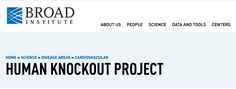 the brochure for human knockout project is displayed in front of a white background