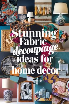 a collage of different pictures with the words summer fabric decoration ideas for home decor