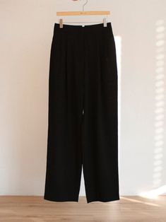 Chic, classic trendy trousers with wide leg and two pin tucks. Extra wide leg creates a chic silhouette and comfortable fit. Suit pants for casual or dress wear. Model is in MINUSEY S. ✔️ Free worldwide express shipping over $100✔️ Loved by 6,500+ customers✔️ Limited edition collections, maximum style⠀⠀⠀⠀⠀⠀⠀⠀⠀Stay ahead of the trend with can’t-find-anywhere-else staples. Your closet will thank you 💕 * MINUSEY S = EU 34, US 2* MINUSEY M = EU 36, US 4* 97% Polyester / 3% Spandex* Dry clean* Made in Korea - Model Height: 172cm/5'7" (US2, EU34) Classic Wide Leg Dress Pants With Relaxed Fit, Classic Wide Leg Pants With Relaxed Fit, Elegant Solid Color Wide Leg Pants, Elegant Solid Wide Leg Pants, Tailored Solid Color Wide Leg Full Length Pants, Classic Wide Leg Full Length Pants For Office, Tailored Full Length Solid Wide Leg Pants, Tailored Full Length Wide Leg Pants, Classic Wide Leg Pants For Evening In Fall