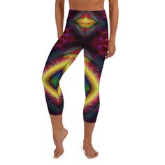 These yoga capri leggings with a high, elastic waistband are the perfect choice for yoga, the gym, or simply a comfortable evening at home.  * 82% polyester, 18% spandex * Very soft four-way stretch fabric * Comfortable high waistband * Mid-calf length * Flat seam and coverstitch * Blank product components in the US and Mexico sourced from China * Blank product components in the EU sourced from China and Lithuania 4-way Stretch Capri Yoga Pants For Pilates, 4-way Stretch Yoga Capris Athleisure, Athleisure Yoga Capris With 4-way Stretch, 4-way Stretch Capri-length Yoga Pants For Sports, 4-way Stretch Yoga Capris, 4-way Stretch Capri Length Yoga Pants For Sports, 4-way Stretch Yoga Pants For Sports, Athleisure Yoga Compression Capris, Athleisure Capris For Yoga With 4-way Stretch