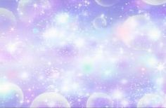 an abstract background with bubbles and stars in the sky, as well as blurry lights