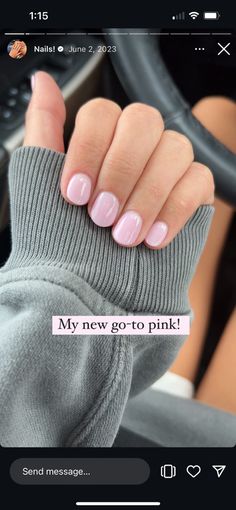 Short Gel Nails Pink Natural, Bubbly Pink Nails, Pink White Dip Powder Nails, Sns On Natural Nails, Light Bubble Gum Pink Nails, Dip Nails No Tips, Pink Gel Manicure Ideas, Dip Powder Nails On Natural Nails, Shellac Pink Nails