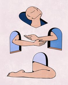 two images of a person laying on the ground with their arms stretched out and feet crossed