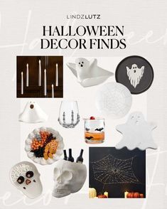 halloween decorations and candles are featured in this book