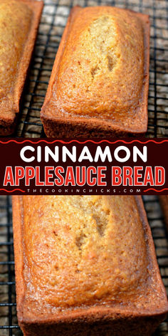 This Cinnamon Applesauce Bread is so moist, tender, and sweet quick bread that is awesome for your Fall breakfast ideas. It's easy to prepare and requires only a few ingredients. This best apple recipe is perfect for your holiday brunch food as you savor the goodness of apple flavor for the season! Easy Applesauce Bread Recipes, Easy Apple Breads, Made With Applesauce, Mini Applesauce Bread, Apple Bread Using Applesauce, Yellow Bread Recipe, Honey Applesauce Bread, Apple Bread Recipe With Applesauce, Apple Bread Made With Applesauce