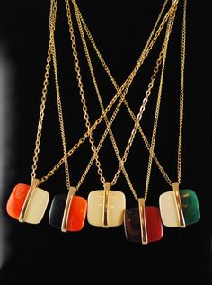 "This is such a pretty vintage pendant. It is made by Elite International, though not signed. Elite was an American high quality craftsmanship costume jewelry designer and distributor back in the late 1960's and early 1970's. This pendant is totally reminiscent of the Trifari pendants that were so very popular back in the 70's. Measures 1 1/4\" x 1 1/4\". It hangs from an 18\" vintage chain. Chains are all vintage but may vary from the picture. Other size vintage chains also available. Please co Formal Retro Pendant Jewelry, Retro Pendant Jewelry For Formal Occasions, Retro Collectible Pendant Jewelry, Retro Formal Pendant Jewelry, Collectible Retro Pendant Jewelry, Vintage Jewelry With Rectangular Pendant For Formal Occasions, Vintage Rectangular Necklaces For Formal Occasions, Retro Formal Necklace With Vintage Charm, Formal Retro Necklace With Vintage Charm