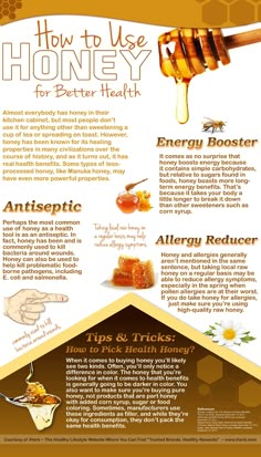 How to Use Honey for Better Health (Infographic) Health Infographic, Herbs For Health