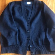 One Size Euc - 100% Merino Wool Made In Spain Classic Black Cardigan For Daywear, Black Cardigan, Merino Wool, Sweaters & Cardigans, Cardigans, Spain, Sweaters For Women, The 100, Wool