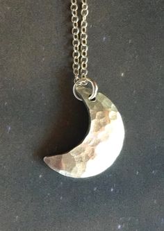 Crescent Moon Necklace - Jennifer Cervelli Jewelry Moon Necklace Silver, Gold Moon Necklace, Whimsical Jewelry, Crescent Moon Pendant, Moon Pendant Necklace, Crescent Moon Necklace, Sterling Jewelry, Coin Jewelry, Moon Pendant