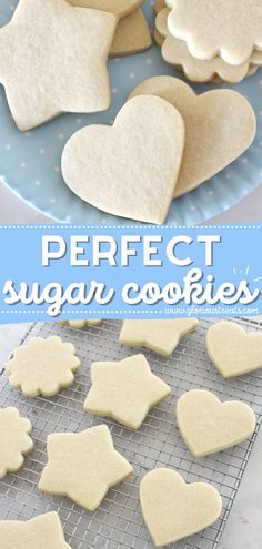 Perfect Sugar Cookie Recipe, easy cookie recipes, easy to make sweet treats Perfect Sugar Cookie Recipe, Sugar Cookie Cutout Recipe, Resepi Biskut, Cut Out Cookie Recipe, Best Sugar Cookie Recipe, Christmas Baking Recipes, Sugar Cookie Recipe