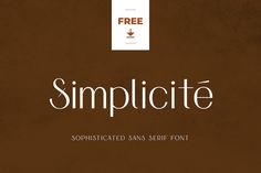 a book cover with the words simplicite written in white on brown paper