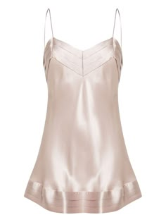 pink silk satin finish tonal stitching V-neck pleat detailing adjustable shoulder straps Camisole Outfit, Silk Babydoll, Carine Gilson, Silk Robes, Silk Sleepwear, Planet People, City Dress, Dolce E Gabbana, Summer Beach Wear