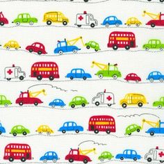 a white background with cars and trucks on it