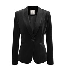 Make a casual day with this shawl-collar velvet jacket, textured and stylish. The blazer keeps things casual even at the office with button closure, a shawl collar, and fashion velvet fabric! This is classy and perfect for a working outfit. For effortless elegance, add this retro blazer is suitable for your daily wardrobe. This blazer is suitable for many occasions, such as Casual, Work, Business Meeting, Coffee Shop, Weekend, etc. This fashionable and trendy clothes for women can not only be wo Working Outfit, Womens Office, Velvet Blazer, Trendy Clothes, Velvet Jacket, Business Meeting, Blazer Black, Effortless Elegance, Casual Work