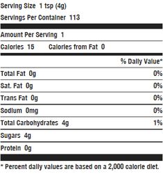 nutrition label showing the calories and calories for each portion of the food that is in