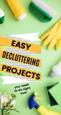 the easy deplaning projects you need to do right now book cover is laid out on a green surface