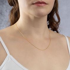 14K Gold 16" Singapore Chain Add one of these Singapore chains to your outfit for a bright, sparkly look.  Design Information       Approx. 0.98gr      Approx. 16"L x 1/16"W     14K     Spring ring clasp 14k Gold Delicate Chain Necklace For Anniversary, Delicate 14k Gold Chain Necklace For Anniversary, Diamond Cut Link Chain Necklace As Gift, Dainty Diamond Cut Chain Necklace For Formal Occasions, Dainty Cable Chain Necklace For Anniversary, Dainty 14k Gold Chain Necklace With Diamond Cut, 14k Gold Figaro Chain Necklace For Anniversary, 14k Gold Dainty Chain Necklace With Diamond Cut, Dainty Yellow Gold Diamond Cut Chain Necklace