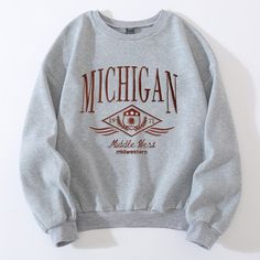 Light Grey Casual  Long Sleeve Polyester Letter Pullovers Embellished Slight Stretch Spring/Fall Women Sweatshirts Drop Shoulder Sweatshirt, Women Sweatshirts, Dropped Shoulder Sweatshirt, College Sweatshirt, Grey Crewneck, Letter Embroidery, Sweaters Crewneck, Embroidered Sweatshirts, 로고 디자인