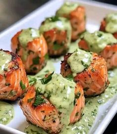 Salmon Balls, Avocado Sauce Recipe, Salmon Meatballs, Nigella Lawson Recipes, Creamy Avocado Sauce, Salmon Fillet, Avocado Sauce