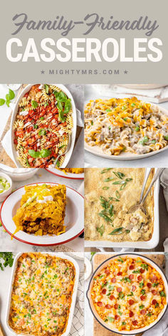 Family-Friendly Casseroles Simple Casserole Recipes Easy Meals, Recipes For Meal Train, Recipes Good For Leftovers, 9 X 13 Recipes, Dinner Bake Recipes, Low Budget Meals Families, Healthy Easy Casserole Recipes, One Pan Casserole Recipes, Kid Friendly Casserole Recipes