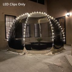 [New Version] Alvantor Waterproof String Lights LED Clip Outdoor Indoor Decoration For Screen House & Bubble Tent Picnic Business, Camping Gazebo, Screen Tent, House Tent, Outdoor Canopy, Bubble Tent, Screen House, Gazebo Tent, Gazebo Canopy