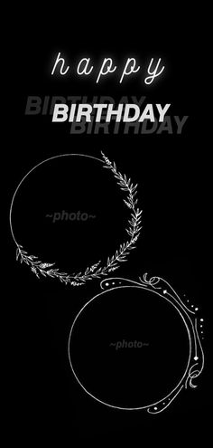 a birthday card with an image of two oval frames