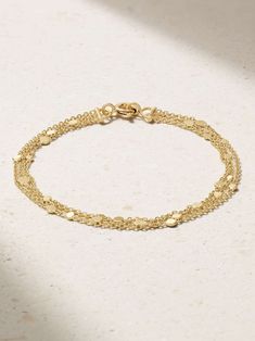 SIA TAYLOR Falling Dust 18-karat gold bracelet Luxury 14k Gold Bracelet With Delicate Chain, Luxury 14k Gold Bracelets With Delicate Chain, Fine Jewelry Sterling Silver Bracelet In Gold, Luxury Gold Bracelet With Delicate Chain For Formal Events, Luxury Gold Bracelet With Delicate Chain For Formal Occasions, Luxury Bracelets With Delicate Chain, Formal Luxury Gold Bracelet With Delicate Chain, Sterling Silver Jubilee Bracelet In Yellow Gold, Elegant Hallmarked Sterling Silver Bracelet In Gold