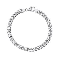 Truly an everyday classic. Our essential Cuban chain bracelet sits comfortably around your wrist, while elevating your style no matter what you pair it with. Cuban Chain, Chain Bracelet, Chain, Sterling Silver, Silver