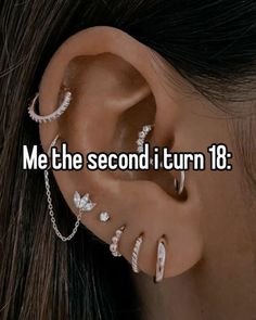 Mine please dont repost! #whisper #earpiercingideas Ear Piercings, Piercings