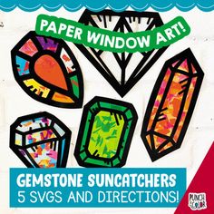 an advertisement for gemstone suncatchers and directions