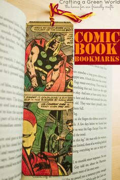 an open book with the title comic bookmarks