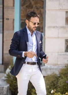 Mens Blazer, Blog Article, Navy Blazer, Blazer Outfits, Blue Jacket, Follow Us, Take A, Blazer