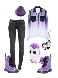 pastel goth outfits polyvore - Google Search Dr Martens Fashion, Starbucks Outfit, Goth Things, Doc Martens Outfit, A Unicorn