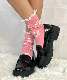 POSEY lace top ankle sock - pink – Catherine Cole Socks Ruffle, Lace Ankle Socks, Socks Lace, Ruffle Socks, Ruffled Socks, Ankle Sock, Lace Socks, Fun Cute, Women Best