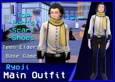 the top pants scarf shoes for teen - elders base game