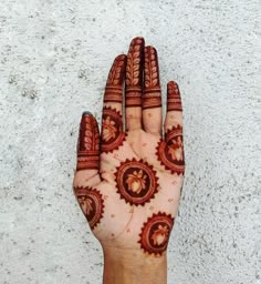 a person's hand with henna on it