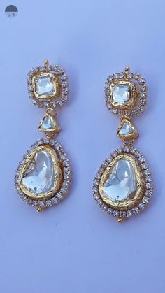 Chakri Polki Jewellery, Diamond Pendant Jewelry, Heritage Jewellery, Indian Jewellery Design Earrings, Jewelry Design Earrings, Gold Earrings Designs