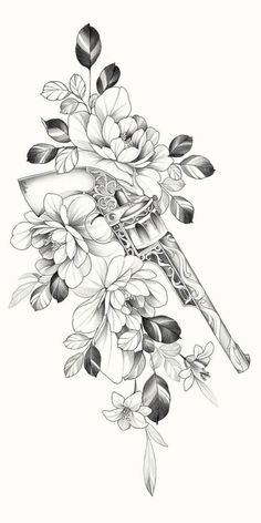 Western Arm Sleeve Tattoo, Tattoo Designs Floral, Tattoo Designs Skull, Tattoo Designs Black And White, Tattoo Designs Watercolor, Tattoo Designs Mandala, Tattoo Designs Geometric, Revolver Tattoo, Tattoos Nature