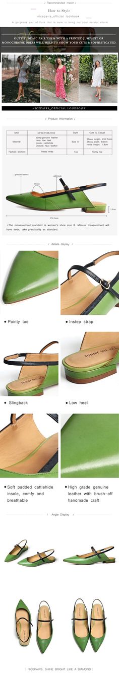 Shop stylish flat online, trending styles, fashion & comfy, free shipping and easy return Green Leather Slip-on Heels, Green Slip-on Leather Shoes For Summer, Green Leather Slip-on Shoes For Summer, Slip-on Sandals With Pointed Toe And Leather Sole, Pointed Toe Slip-on Sandals With Leather Sole, Pointed Toe Leather Sole Slip-on Sandals, Green Open Toe Leather Mules, Pointed Toe Sandals With Leather Sole, Green Leather Open Toe Mules